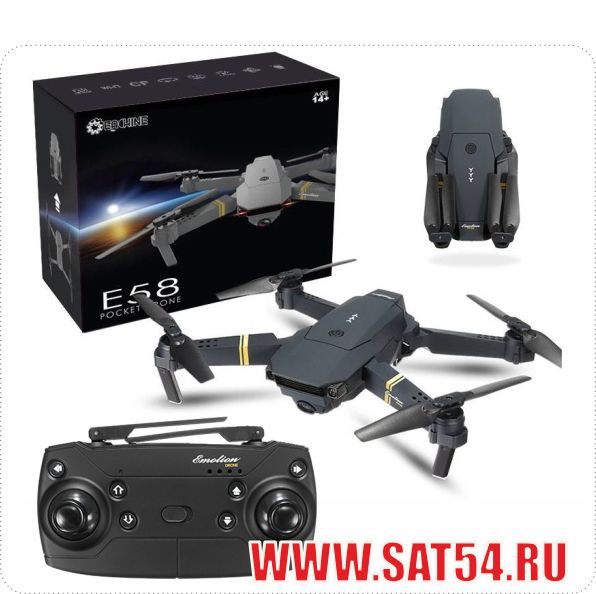 Радиоуправляемый квадрокоптер с WIFI камерой EACHINE E58.