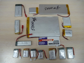 Аккумуляторы LiPo от 120 до 5000мА