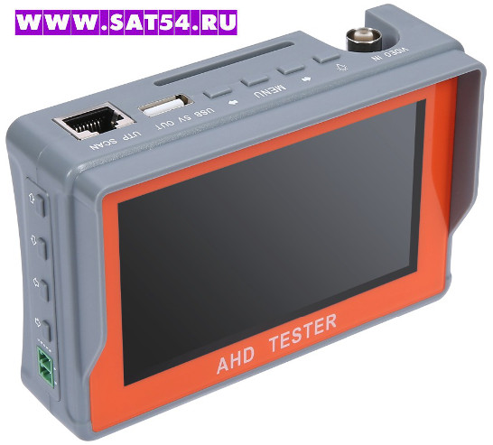 Тестер камер видеонаблюдения Annke G5. Расположение кнопок управления. Из обзора на сайте   www.sat54.ru в Новосибирске.