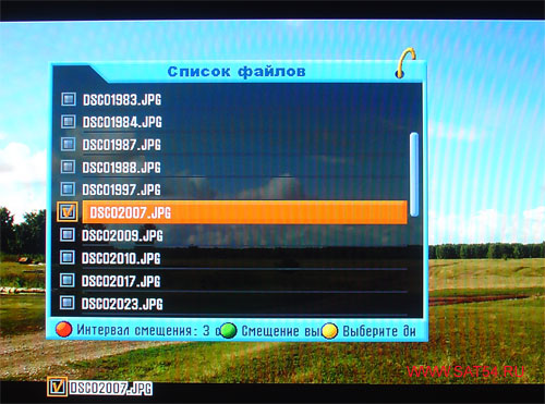 www.sat54.ru Цифровой спутниковый HDTV ресивер Dr.HD F16. Меню. Просмотр фотографий.