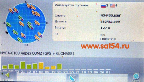 ������ ��������� ������� GPS ������������� - ������ � ������������  �� ����� www.sat54.ru
