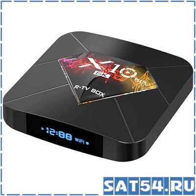 Смарт ТВ Приставка X10 Plus (4GB, USB 3.0, Android 9, Ultra HD 4K, Ultra HD 6K, ЖК Дисплей)