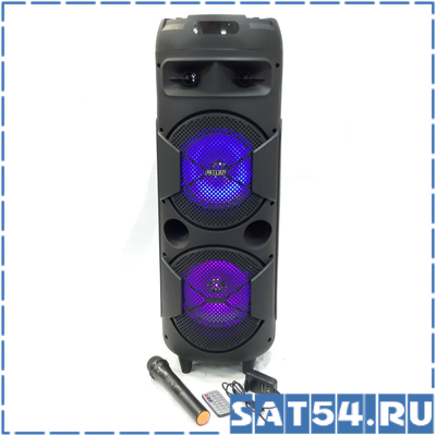 Активная колонка Faus SJ2801 с микрофоном и аккумулятором USB/SD/Bluetooth/FM/AUX
